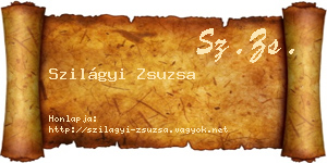 Szilágyi Zsuzsa névjegykártya